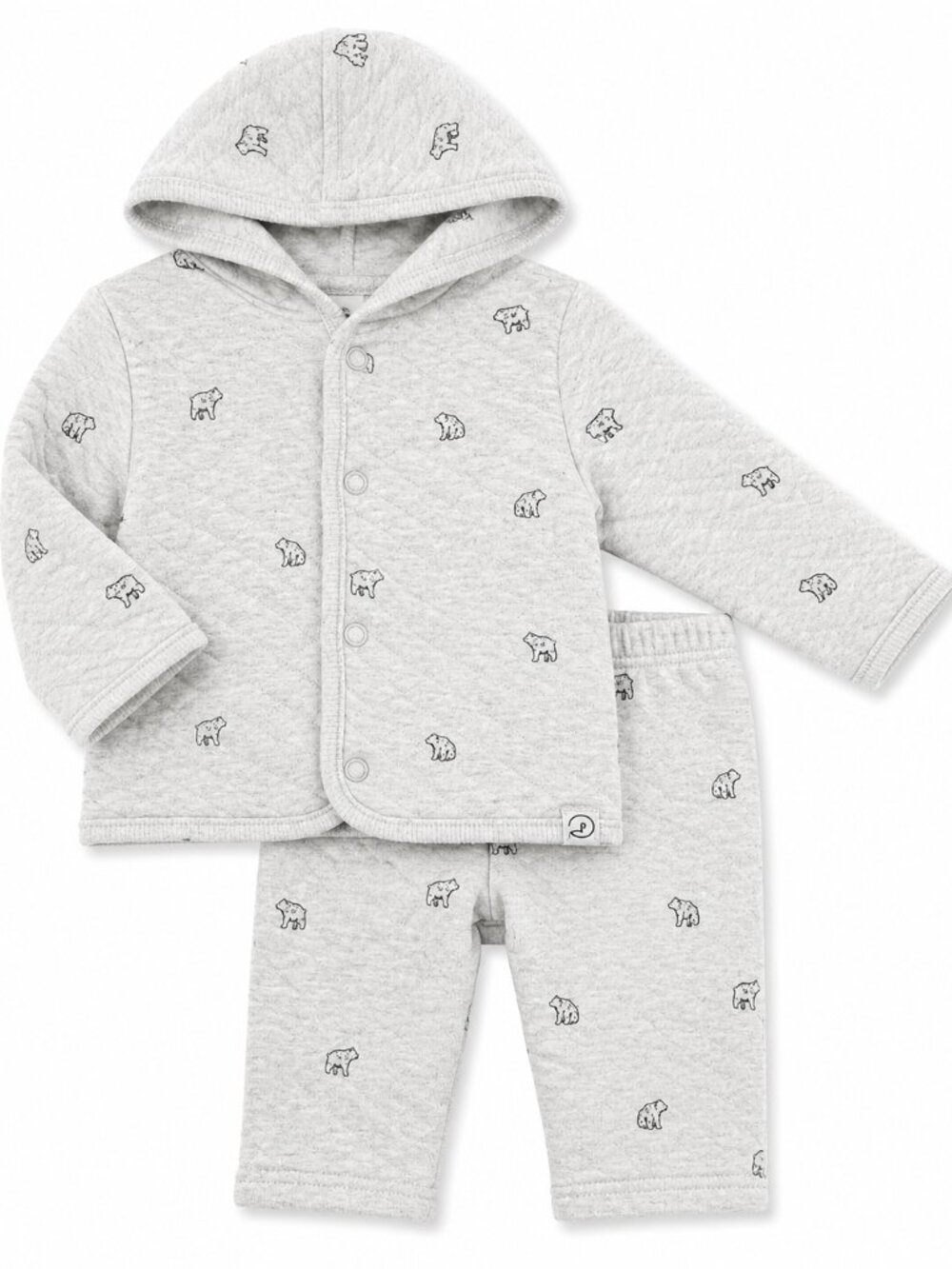 NWT Little Planet by Carter's Organic Cotton Quilted Bear Outfit Set Baby Boys